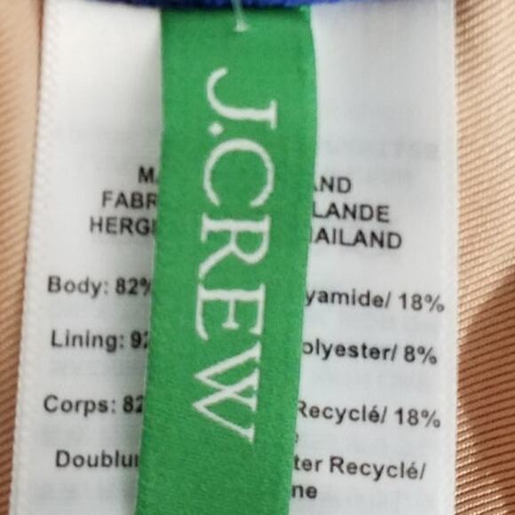 J Crew Scoopneck Heritage Bikini Top Blue XS NWT - Picture 3 of 6